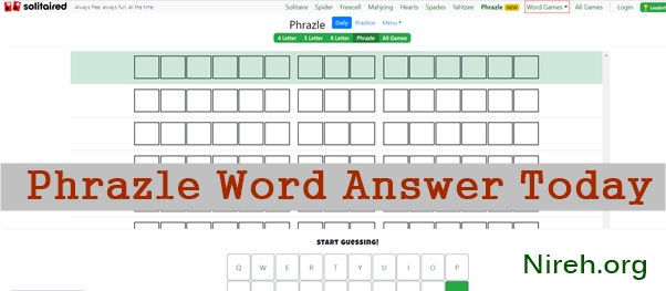 Phrazle Game - Challenge Word Pattern Puzzle Today