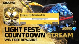 Free Fire Light Fest Event Redeem Code