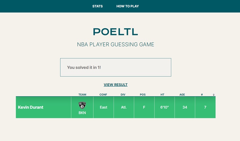 Poeltl Answer Today